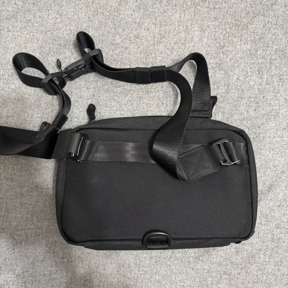 Alpaka black sling bag with front pocket and fidlock buckle - Picture 2 of 8